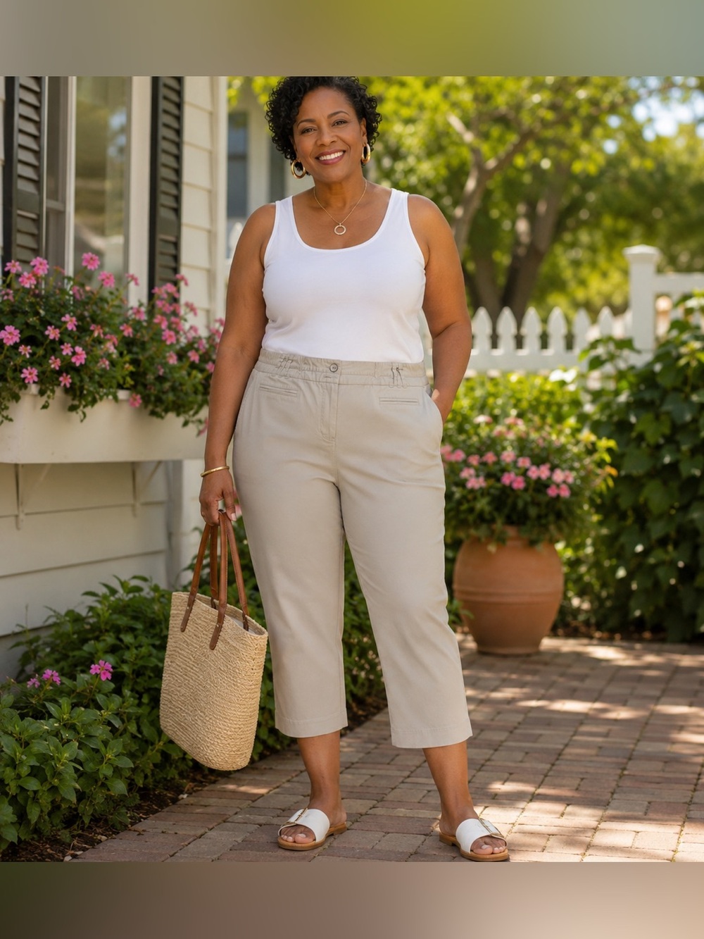 New Directions EUC Khaki Capris - Picture 4 of 9
